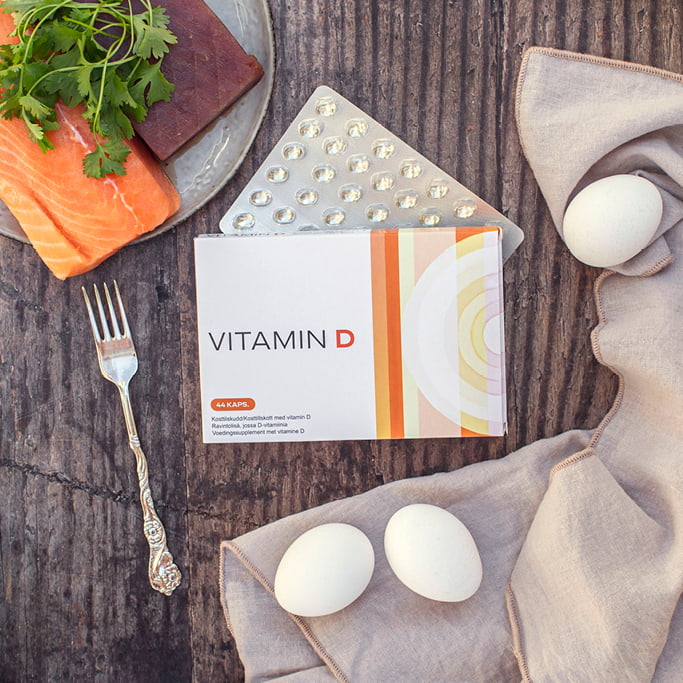 Vitamin D tillskott + ägg fisk